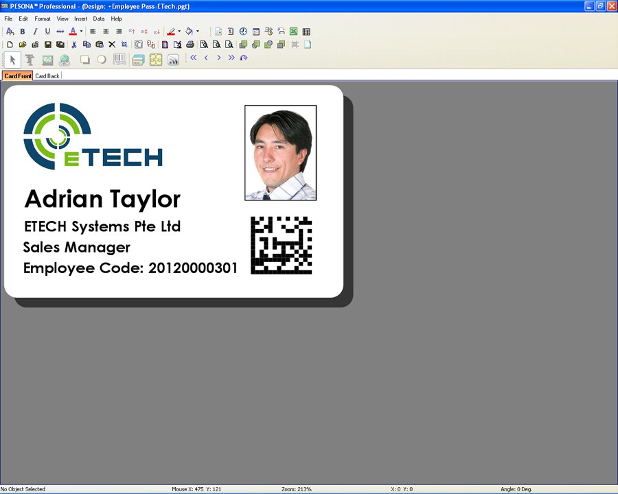 Pesona Card Design Software Id Card Printer Plastic Card Printing Singapore